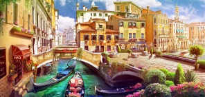 Красивый венецианский мостик