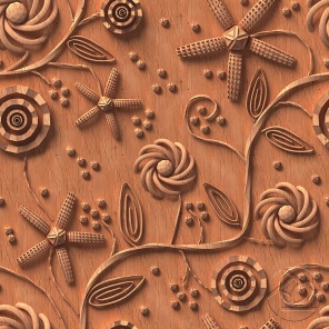 Абстрактный узор в виде деревянных цветов