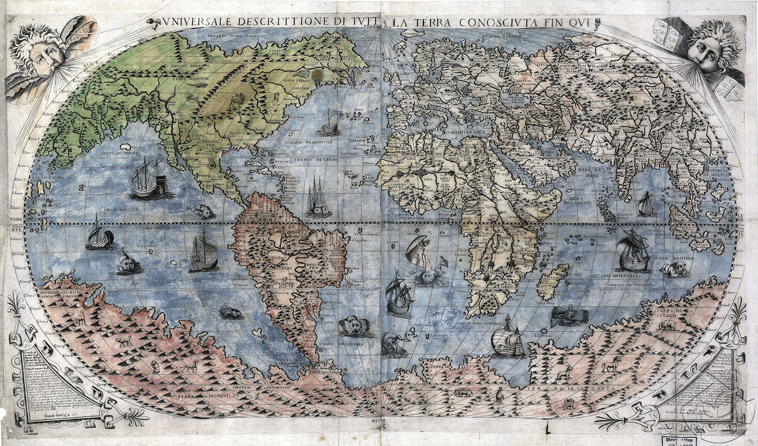 Старинная географическая карта