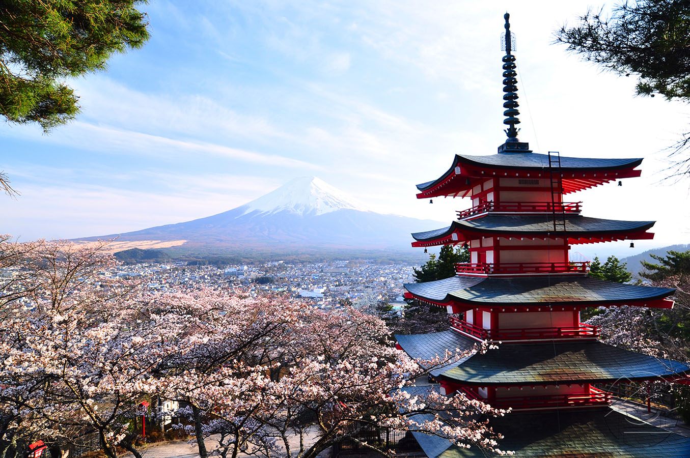 Картины Храмы, монастыри и мечети Японский храм на фоне горы Фудзи - арт  006120033 | Купить в интернет-магазине Фото в дом - Фото в дом