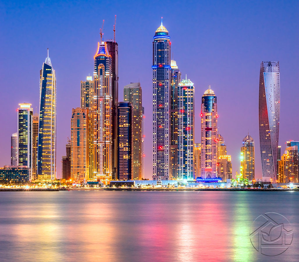 Ночные огни Дубая