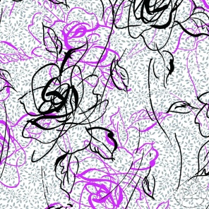 Штрихи фиолетовых и черных роз