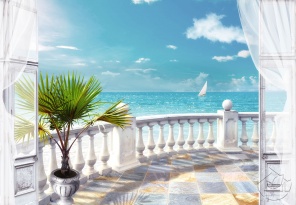 Распахнутый балкон с видом на море