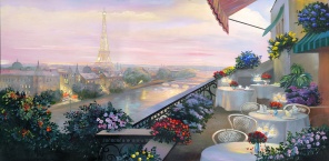 Кафе с видом на Париж