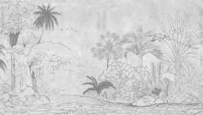 Рисунок тропик на потертом фоне