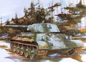 Гуашь Танк Т-34