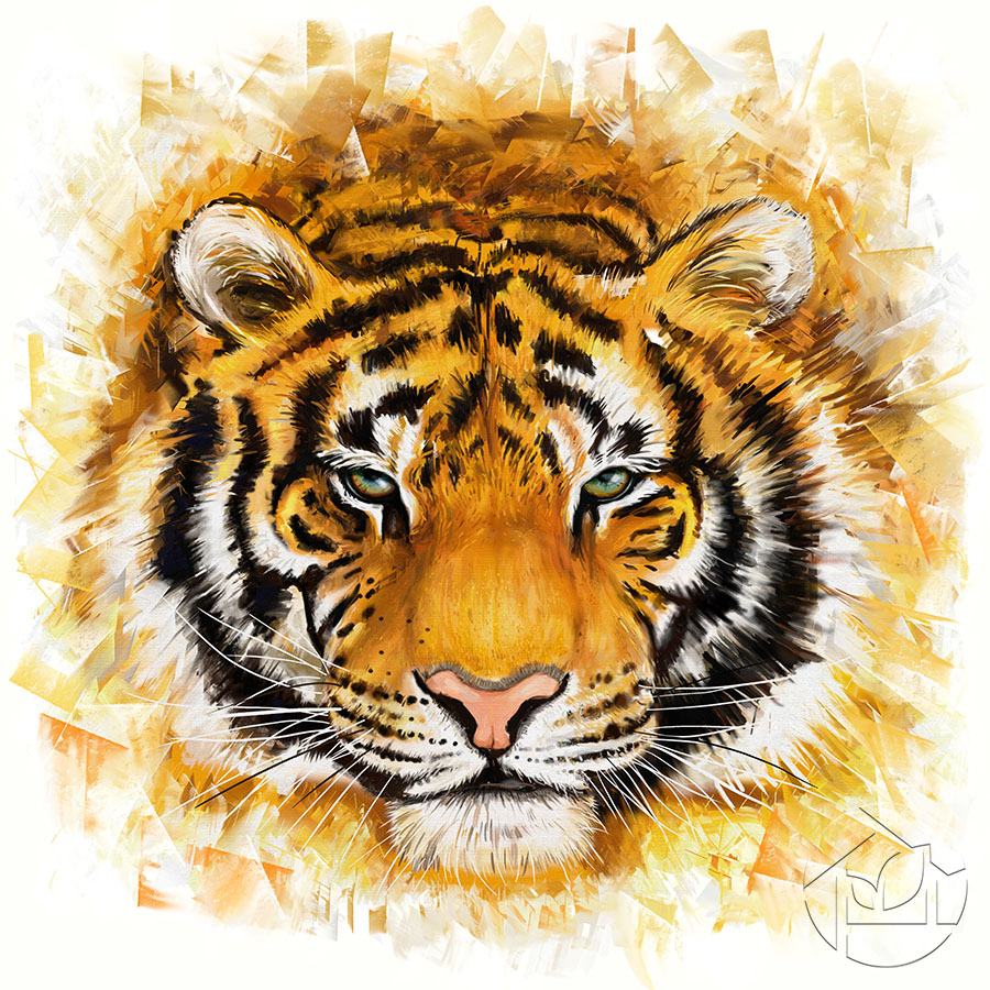 Картины "Рисунок Морда Тигра" - Арт. 002060016