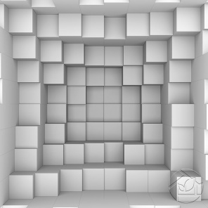 3D абстрактная стена из кубов
