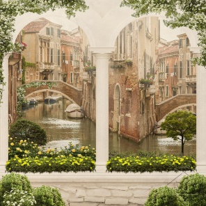 Венецианские улочки вид через арки