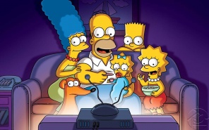 Симпсоны у телевизора заставка