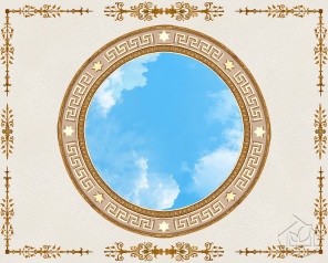Круглый орнамент с небом