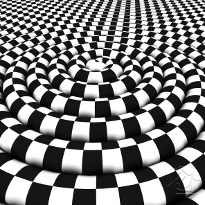 3D абстракция оптической иллюзии цепи