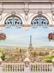 Вид с балкона на Париж