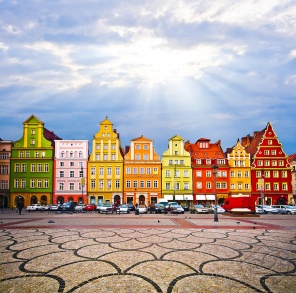 Цветные дома в Польше