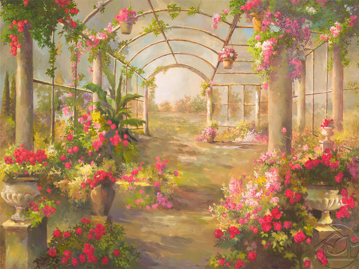 Картины фрески Зимний сад роз - арт 001000778 | Купить в  интернет-магазине Фото в дом - Фото в дом