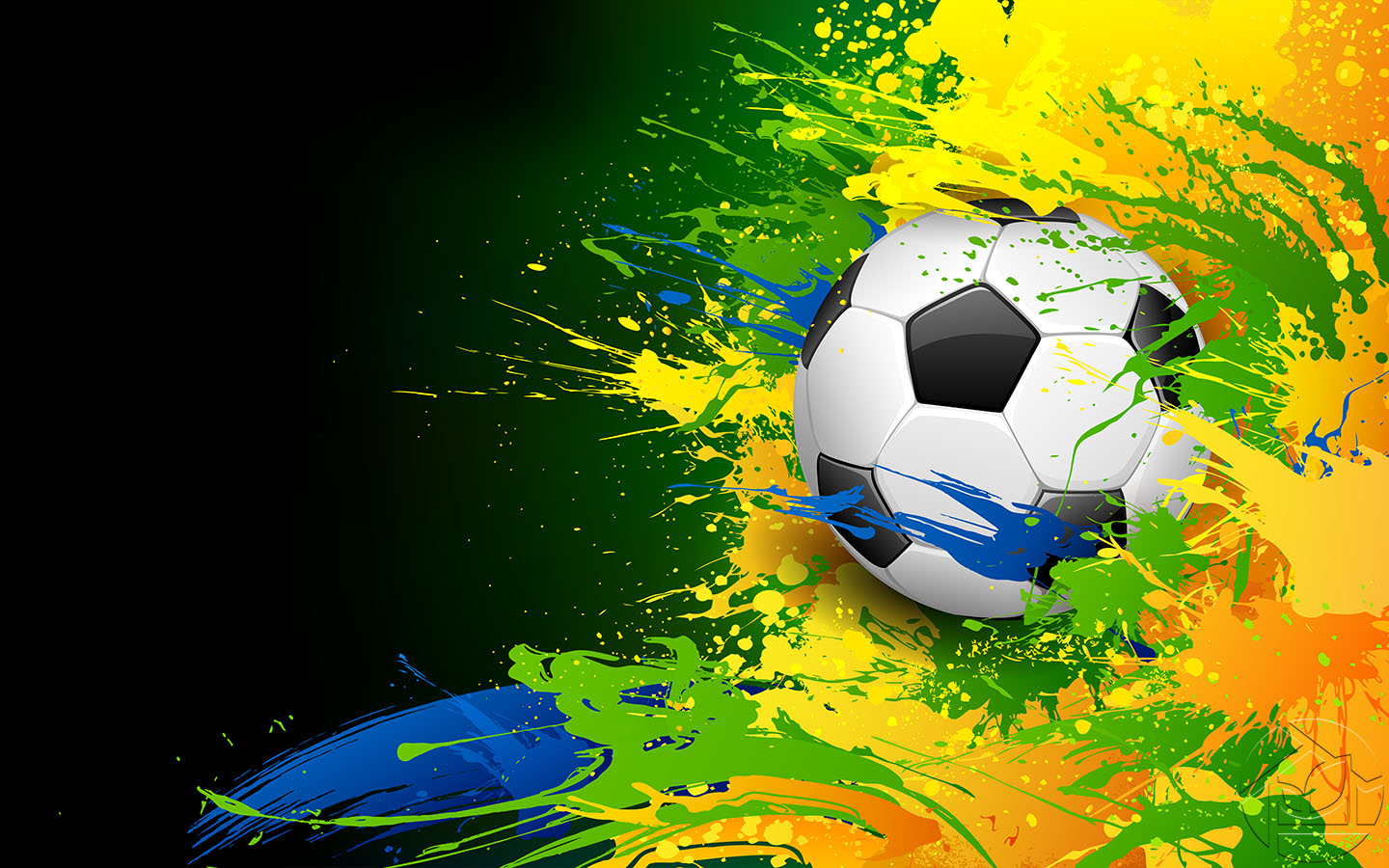 Футбольный мяч в красках