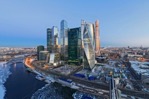 Заснеженная Москва-Сити