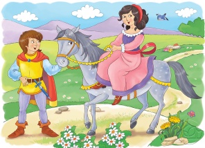 Принц и Белоснежка с лошадкой