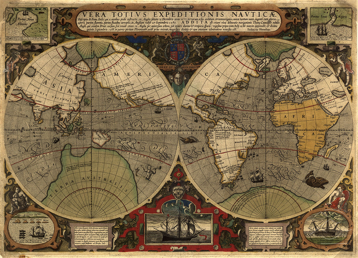Старинная карта XVI века