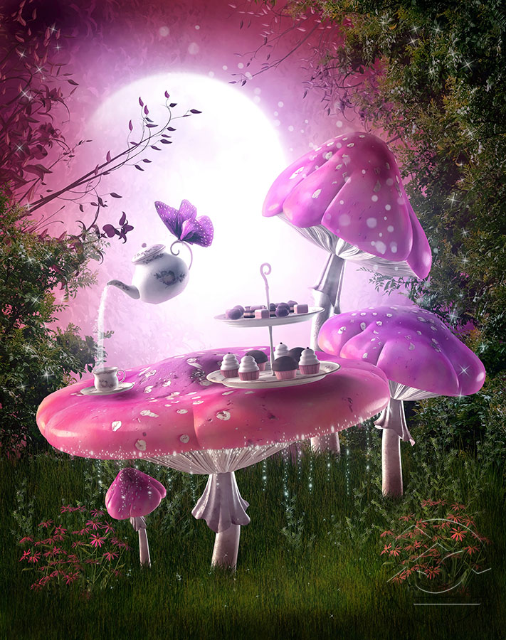 Фотообои "Волшебные грибы в сказочном лесу" - Арт. 003000033
