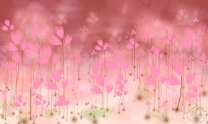 Абстракция Розовые полевые цветы