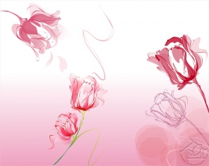 Нежный рисунок розовых Тюльпанов