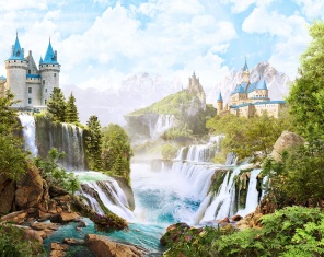 Красивые водопады и замки