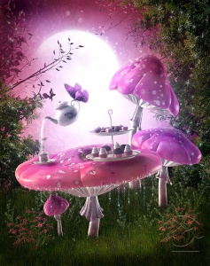 Волшебные грибы в сказочном лесу
