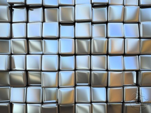 3D серебристо-перламутовые кубы