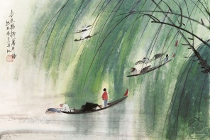 Восточный рисунок На рыбалке
