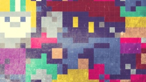 Разноцветная пиксельная абстракция