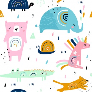 Рисунок зверушки под дождичком