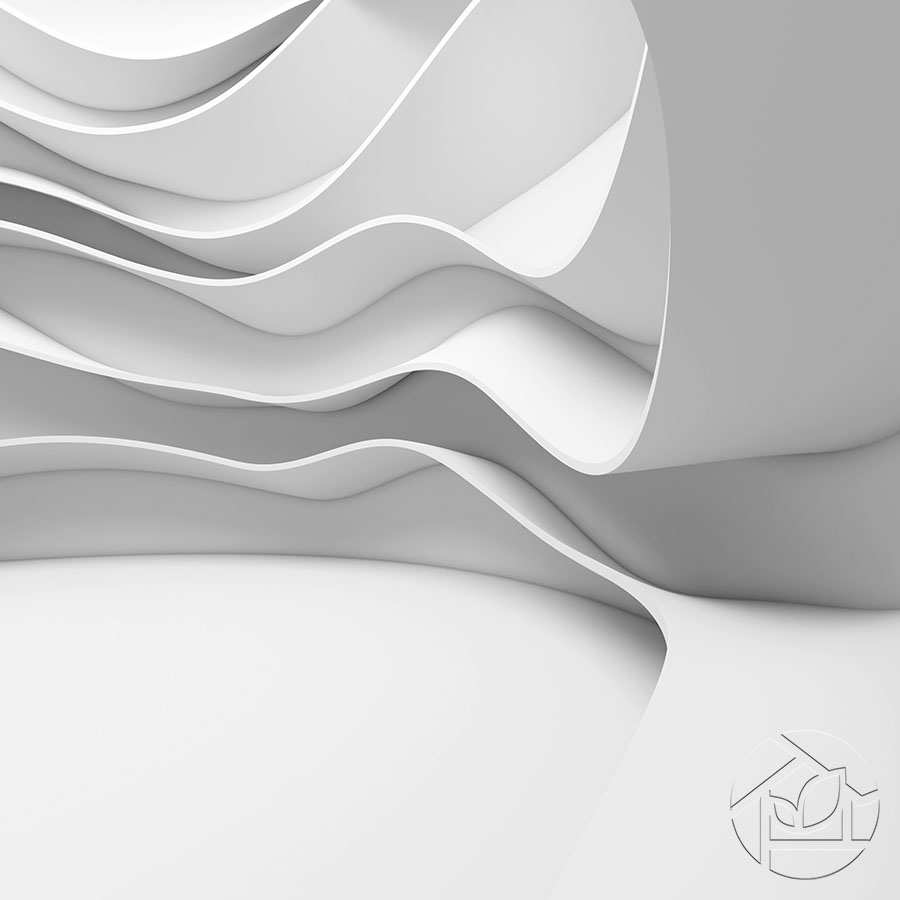 3D абстракция белых волн
