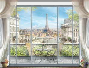 Вид из окна на Париж