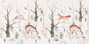Акварель рисунок лесных животных -2