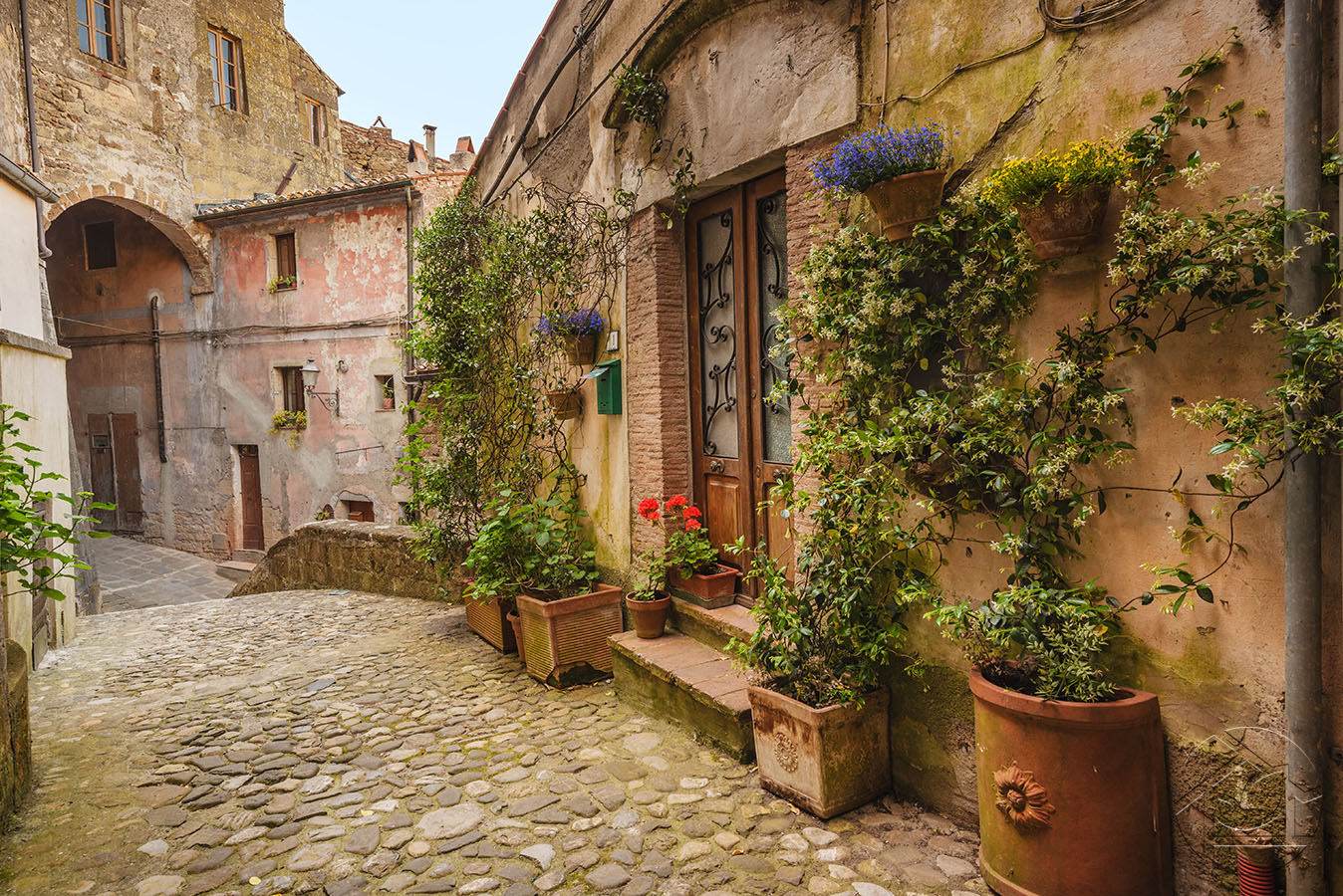 Картины Средневековая Тосканская улочка - Арт. 030000079 | Купить в  интернет-магазине Фото в дом - Фото в дом