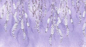 Ниспадающие цветы на фиолетовом фоне