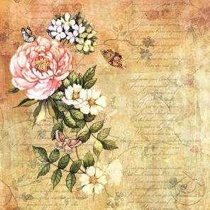 Нежные цветы и надпись