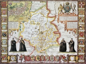 Историческая Карта Кэмбриджа и гербы колледжей