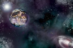 Цветное изображение планеты в космосе