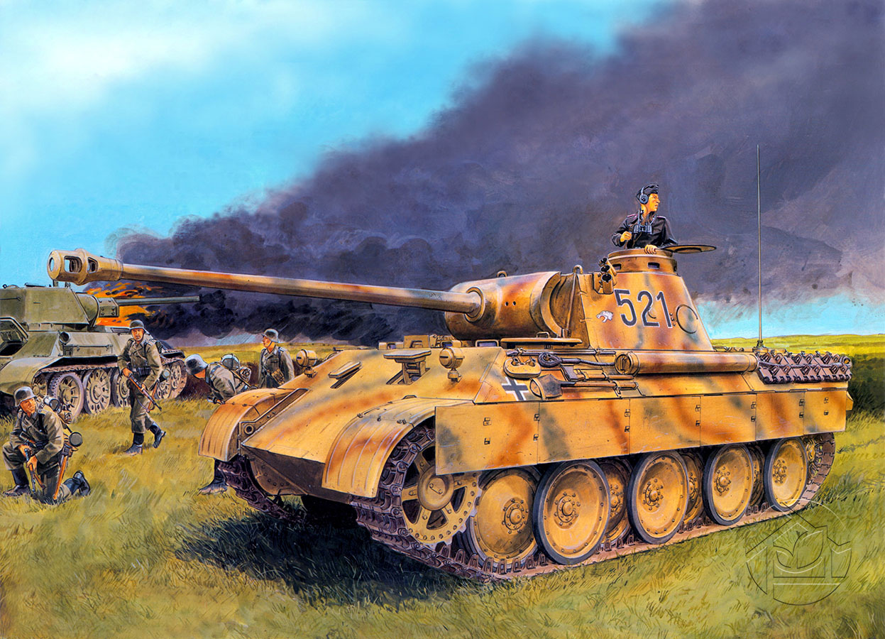 Картины Танки Рисунок немецкого танка «Пантера» - арт 015030001 | Купить  в интернет-магазине Фото в дом - Фото в дом