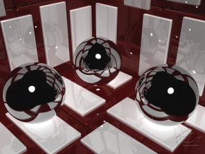 3D зеркальные шары и перламутовые плитки