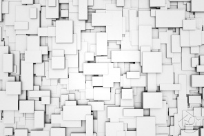 3D геометрический фон из белых четырехугольников