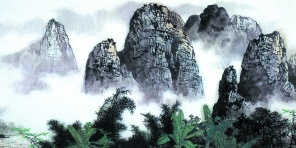 Восточный рисунок Три горы