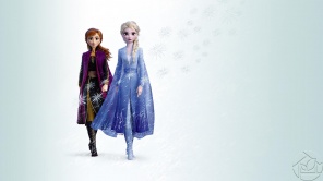 Анна и Эльза и вокруг снежинки