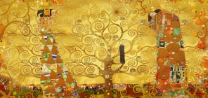 Золотое дерево и сидящая на неи птица