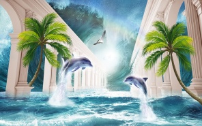 Прыгающие дельфины