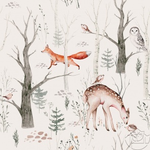 Акварель рисунок лесных животных -4