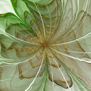 Абстрактная композиция зеленого цветка