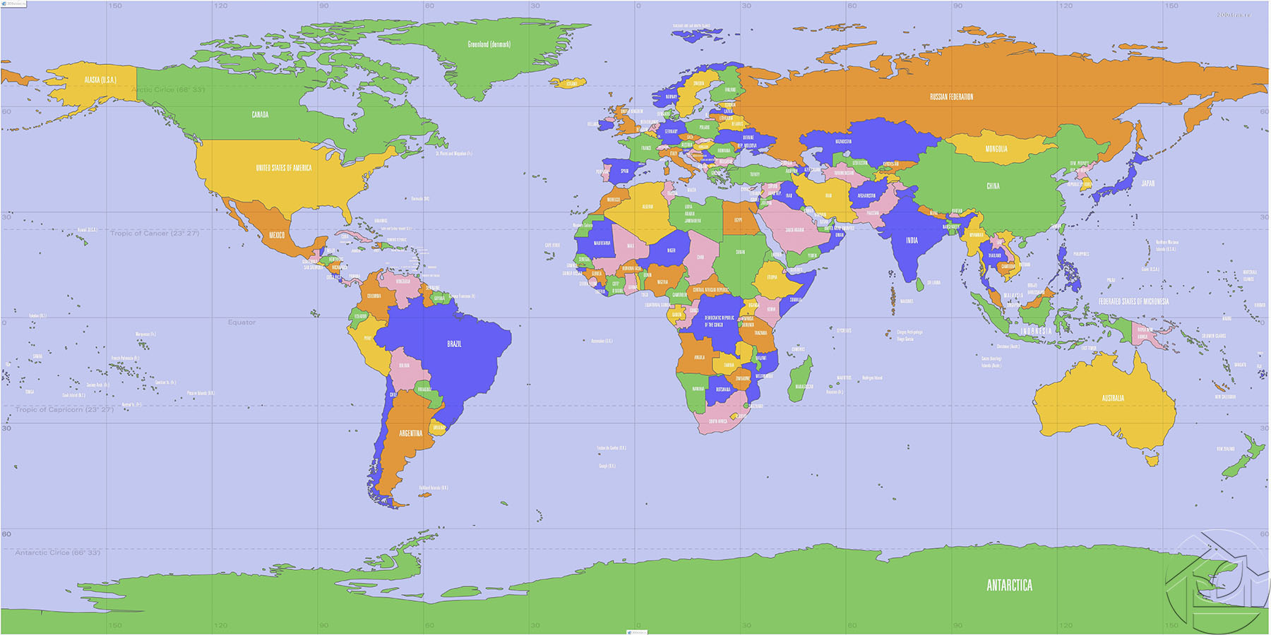 Страны Мира с названиями на английском языке